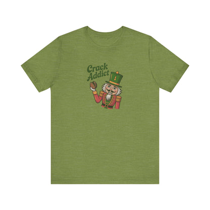 Crack Addict Nutcracker — Vintage Christmas Retro Tee (Light)