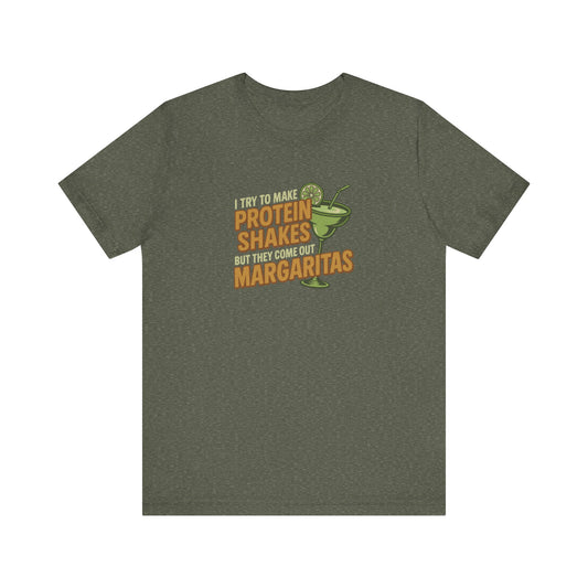 Protein Shakes (Oops, All Margaritas) — Retro Tee (Dark)