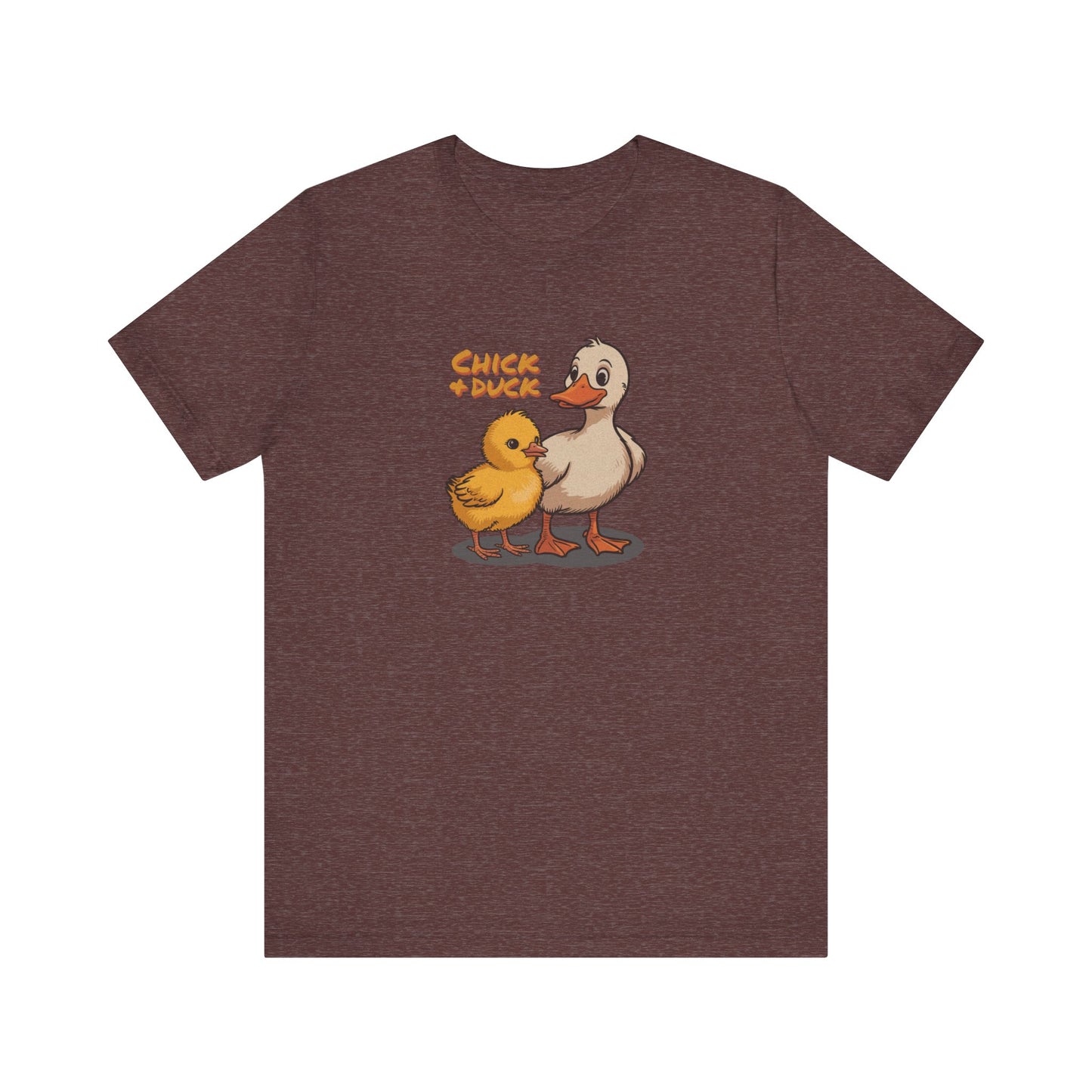 The Chick and the Duck — Friends Retro Tee (Dark)