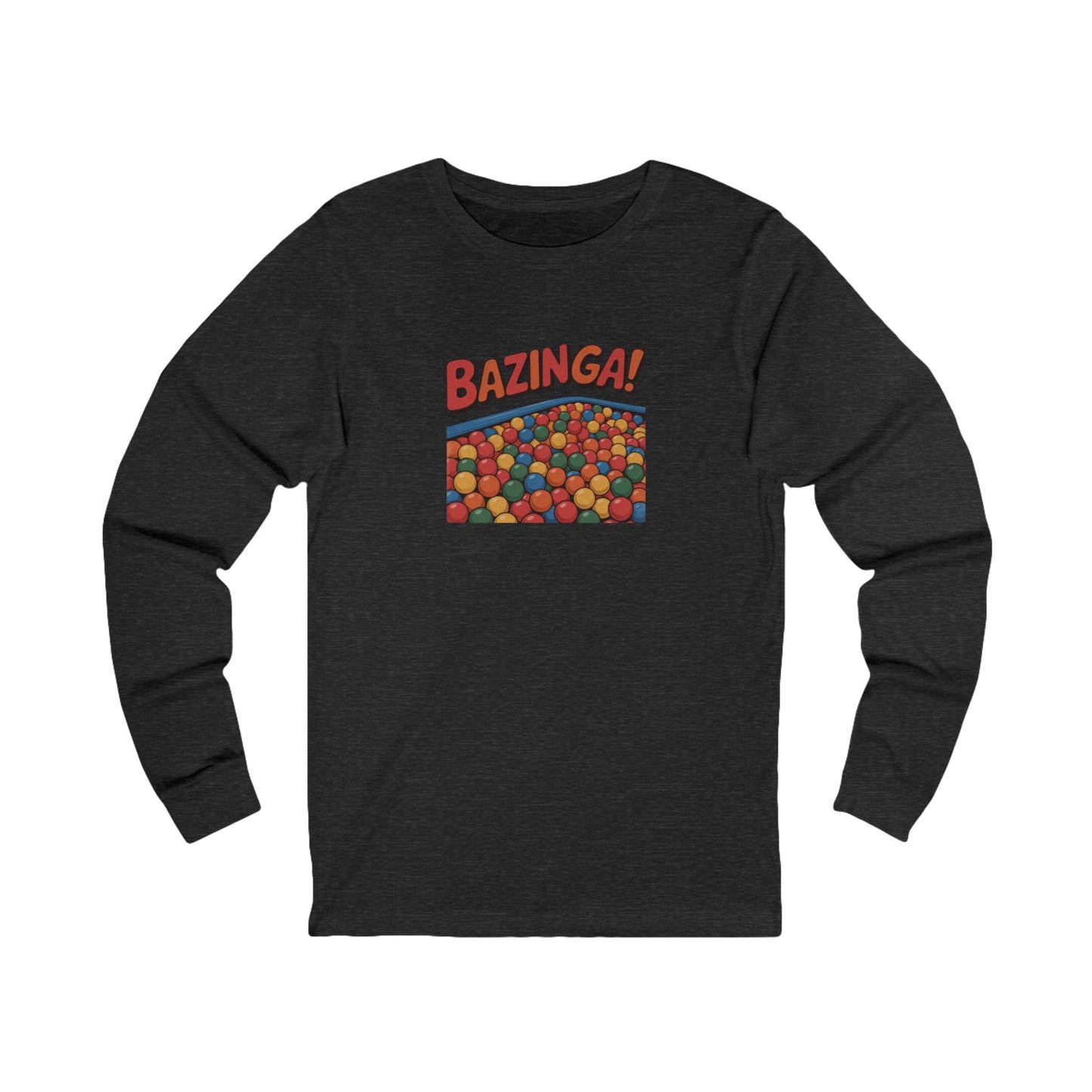 Bazinga! Ball Pit — Big Bang Theory Retro Long Sleeve (Dark)