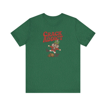 Crack Addict Nutcracker (Unhinged Remix) — Retro Tee (Dark)