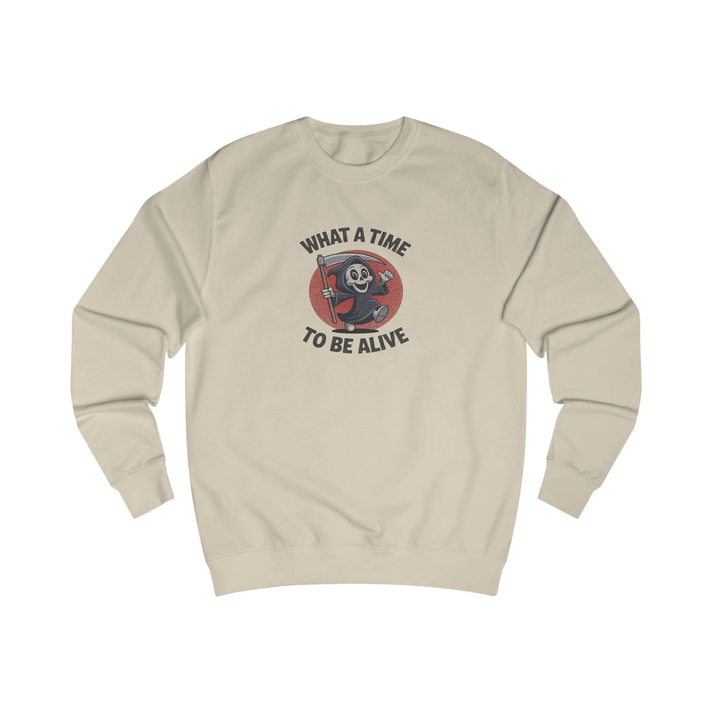 What a Time to Be Alive (Cute) — Lil Reaper Retro Sweatshirt (Light)