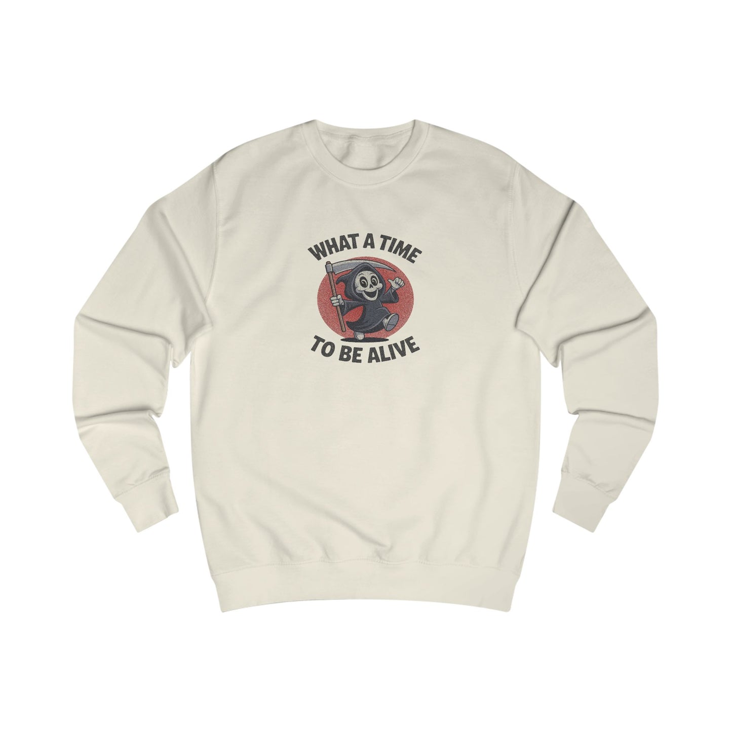 What a Time to Be Alive (Cute) — Lil Reaper Retro Sweatshirt (Light)