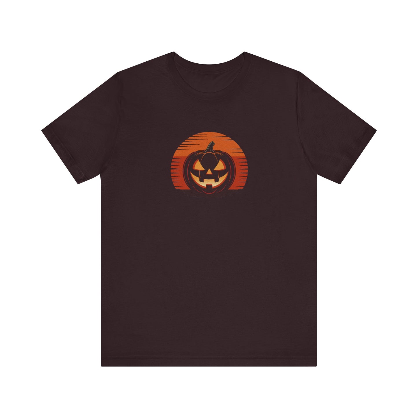 Retro Jack: Sliced Sunset — Halloween Sunset Tee (Dark)