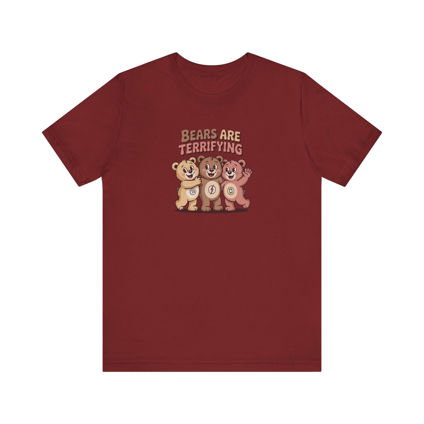 Bears Are Terrifying (Cute Remix) — Retro Tee (Dark)