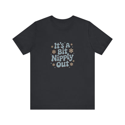 It's a Bit Nipply Out — Christmas Vacation Retro Tee (Dark)