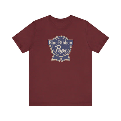 Blue Ribbon Pops Shirt — Funny Dad Gift, Retro Beer Dad Tee
