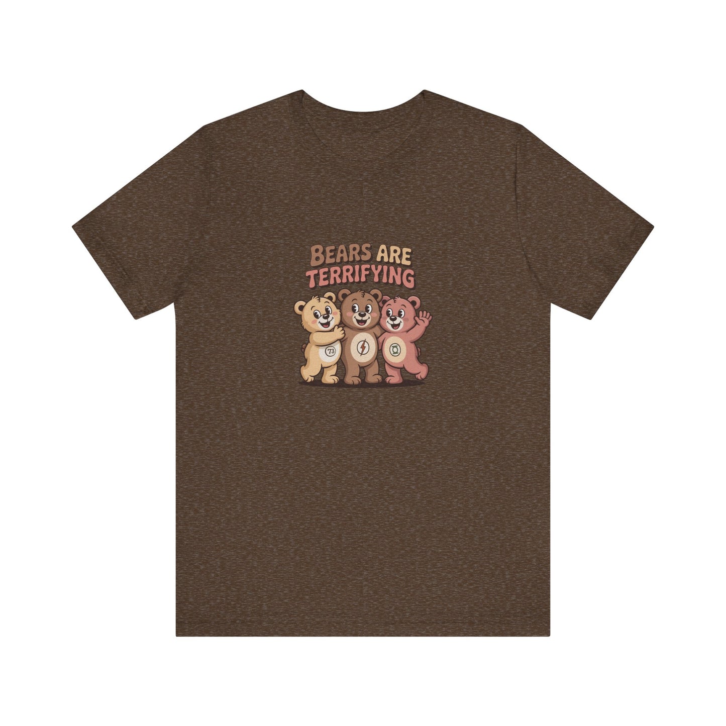 Bears Are Terrifying (Cute Remix) — Retro Tee (Dark)