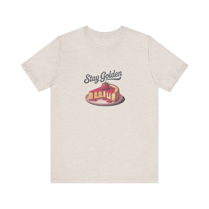 Stay Golden — Retro Cheesecake Graphic Tee (Light)