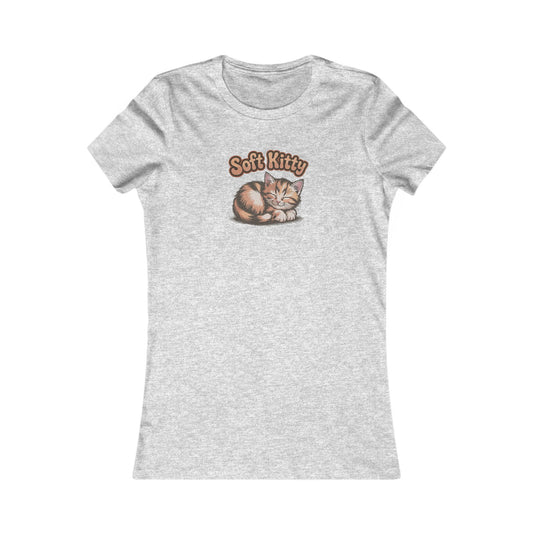 Soft Kitty Sick-Day Lullaby — Big Bang Theory Retro Women's Tee (Light)