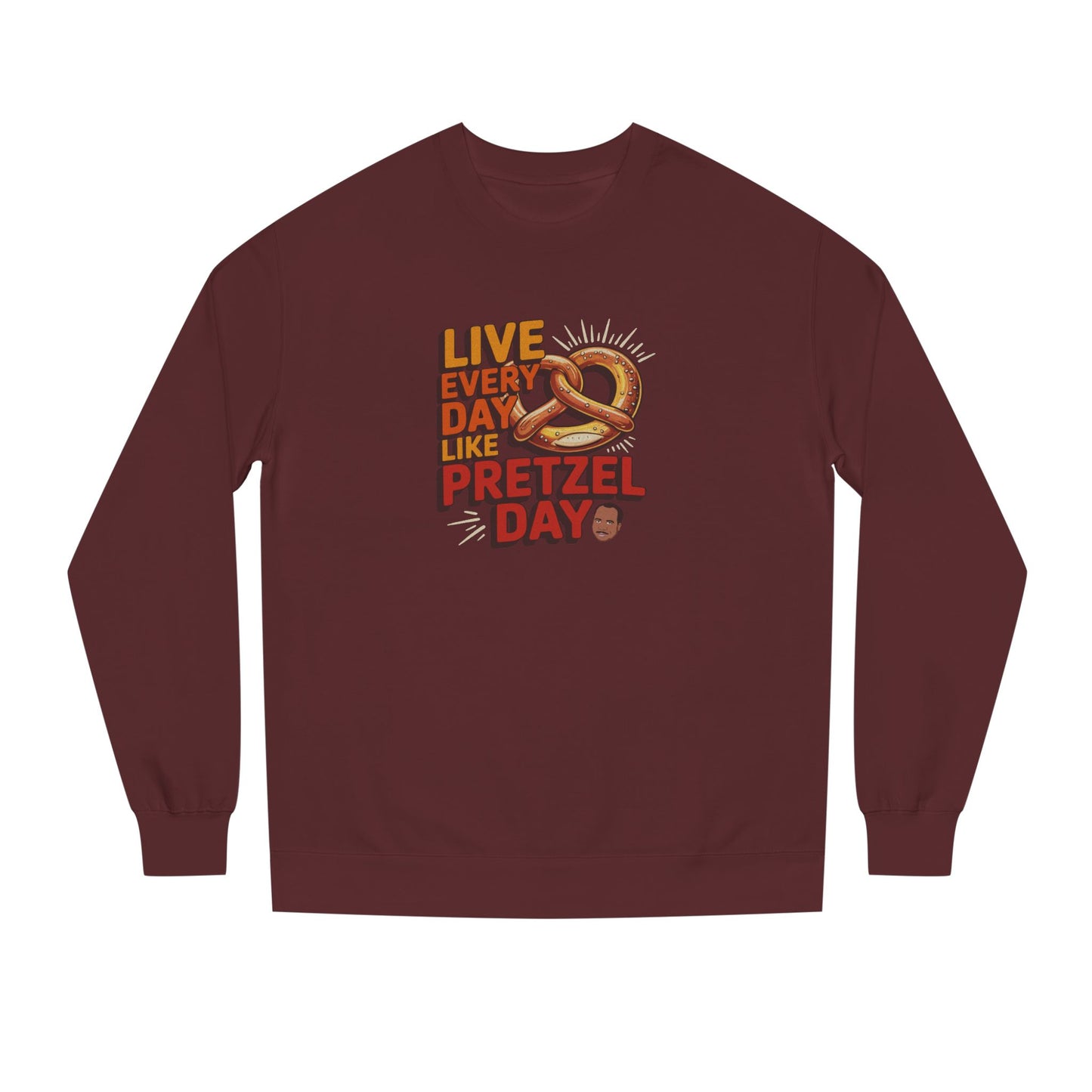 Live Every Day Like Pretzel Day — Stanley Hudson Retro Sweatshirt (Dark)