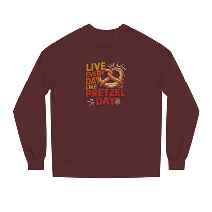 Live Every Day Like Pretzel Day — Stanley Hudson Retro Sweatshirt (Dark)