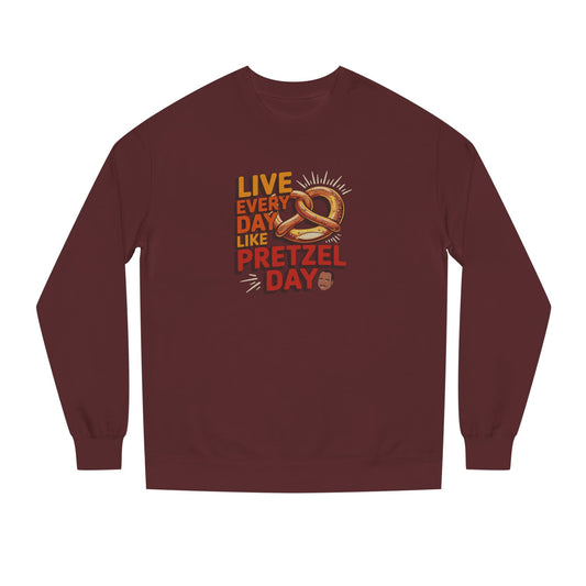 Live Every Day Like Pretzel Day — Stanley Hudson Retro Sweatshirt (Dark)