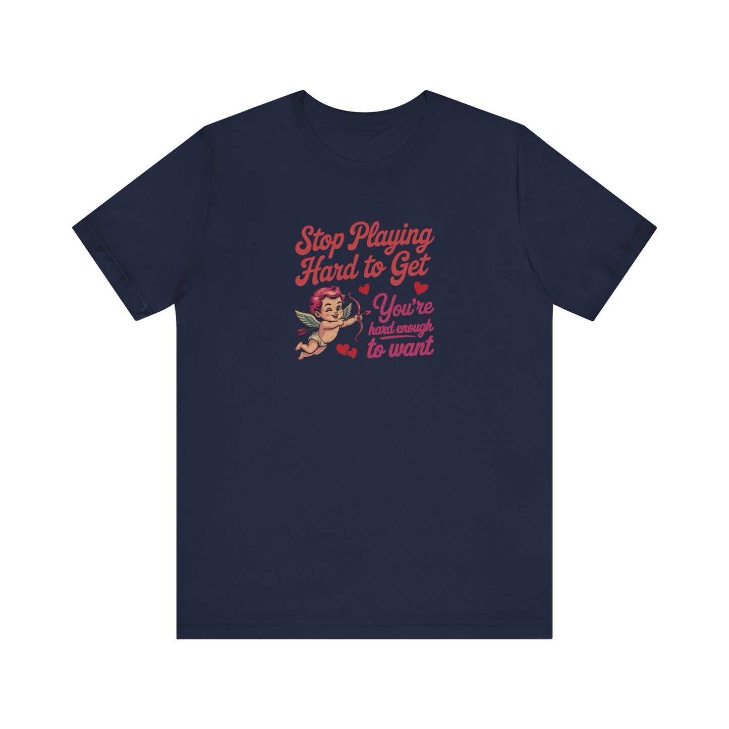 Stop Playing Hard to Get — Retro Cupid Tee (Dark)