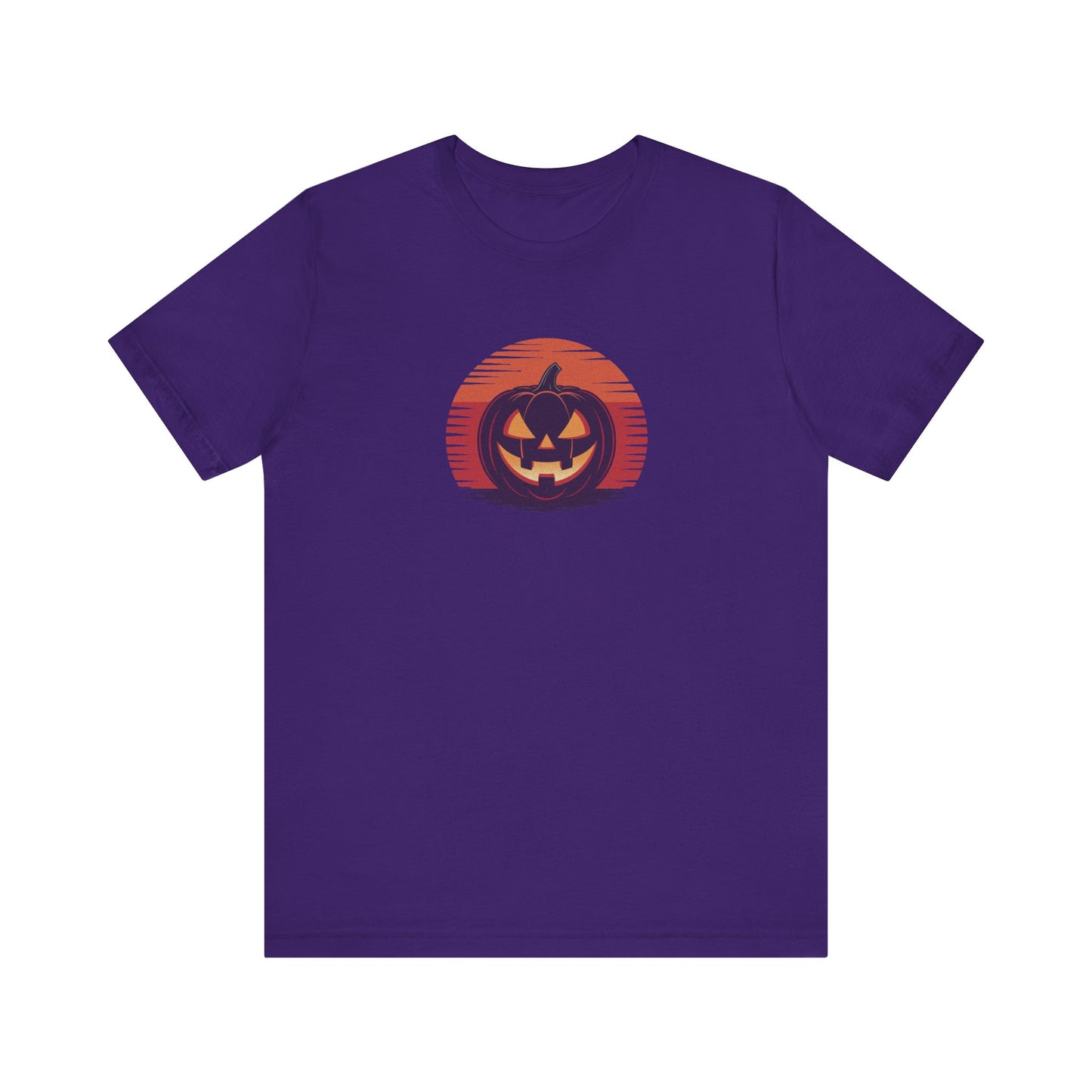 Retro Jack: Sliced Sunset — Halloween Sunset Tee (Dark)