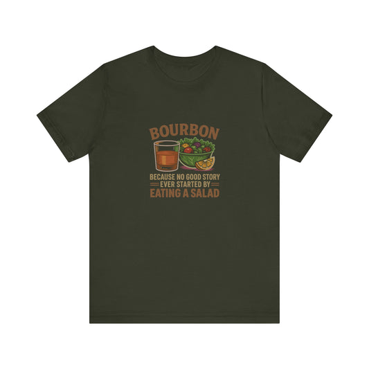 Bourbon > Eating a Salad — Graphic Retro Tee (Dark)