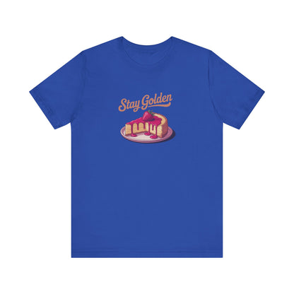 Stay Golden — Retro Cheesecake Graphic Tee (Dark)
