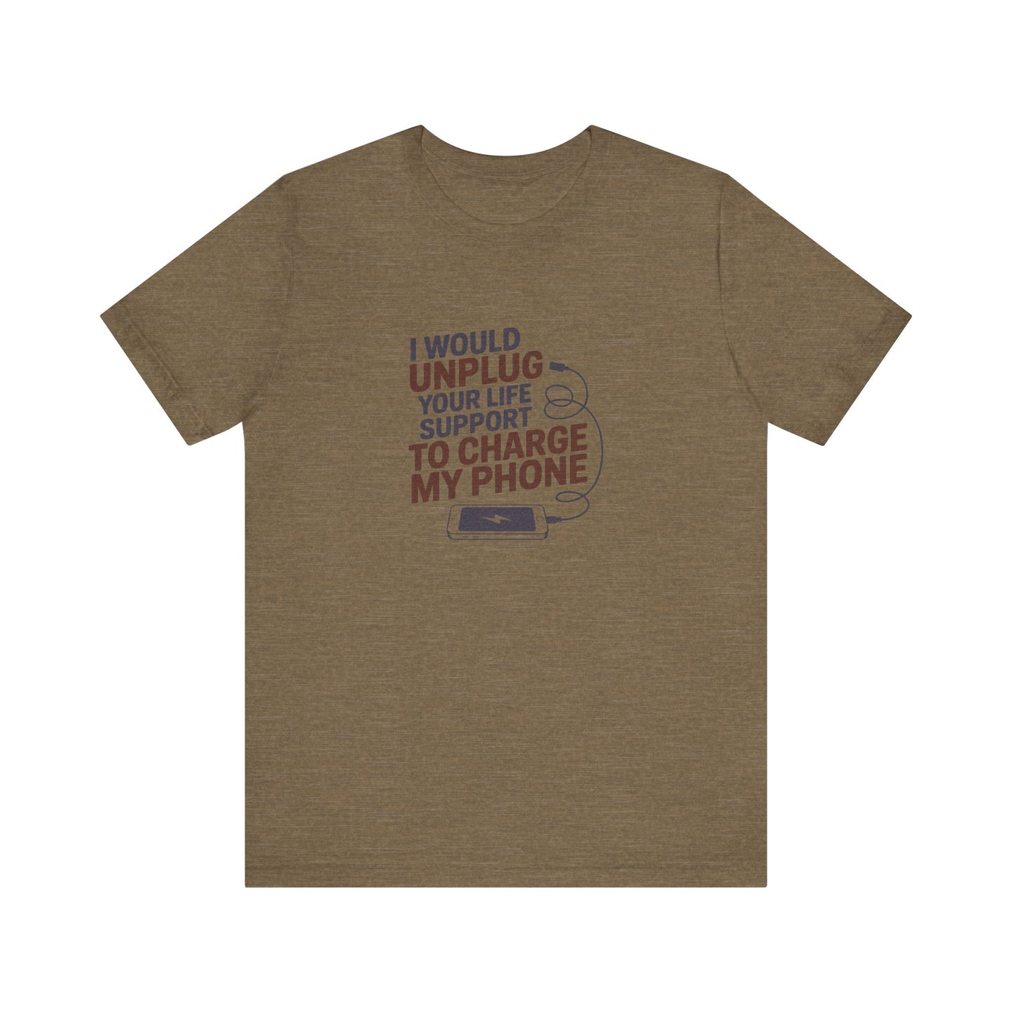 Your Life Support < Charging My Phone — Retro Tee (Light)