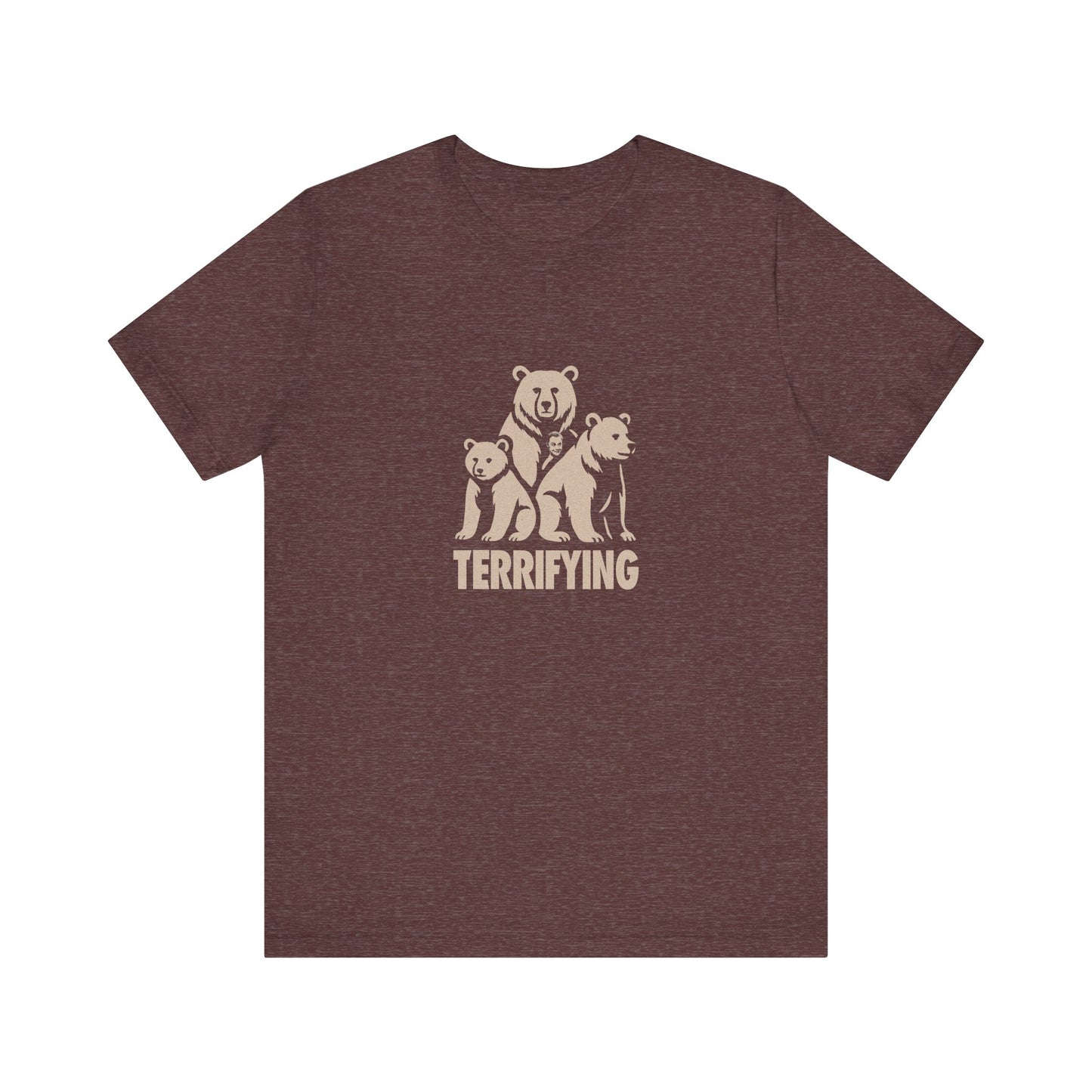 Bears Are Terrifying — Retro Silhouette Tee (Dark)