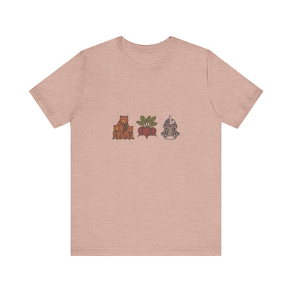 Bears, Beets, Battlestar (Icons) — Retro Tee (Light)