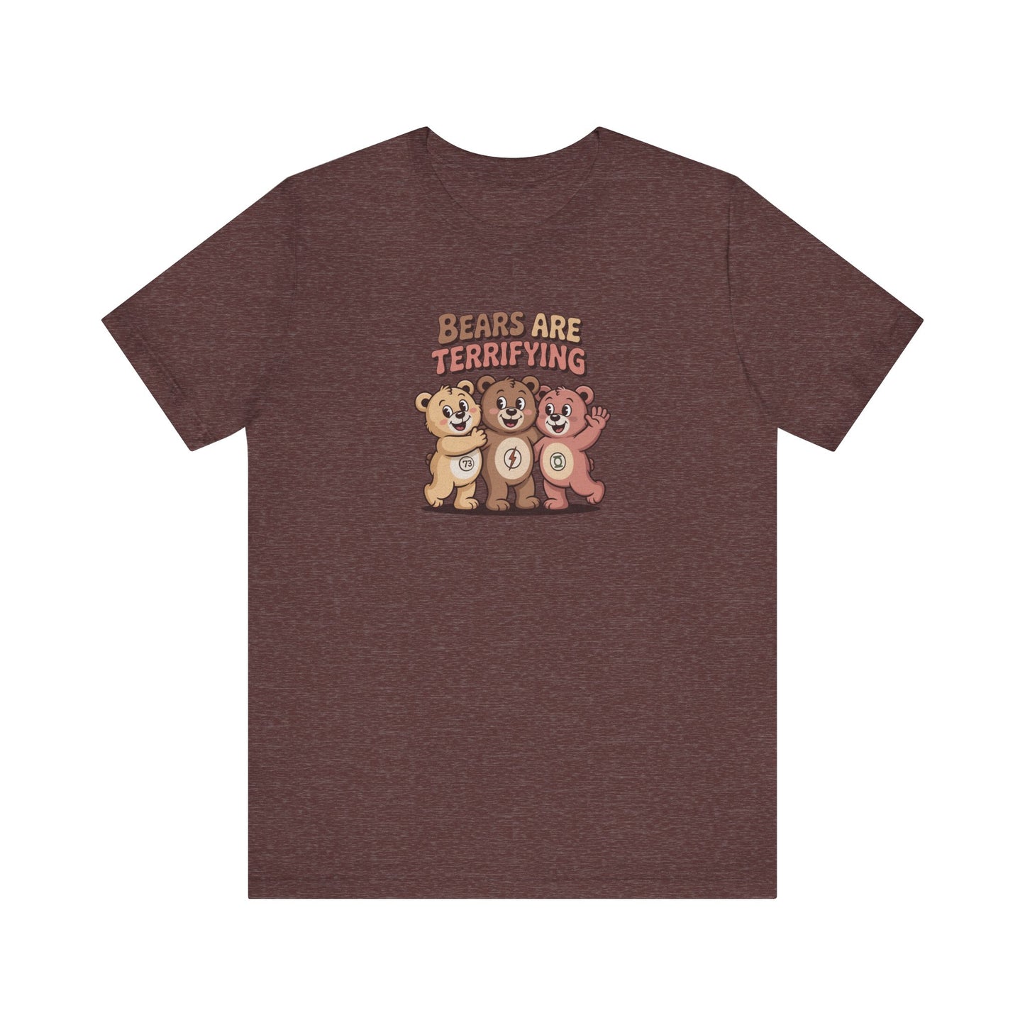 Bears Are Terrifying (Cute Remix) — Retro Tee (Dark)