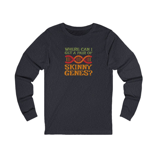 Pair of Skinny Genes (Colorful) — Retro Graphic Long Sleeve (Dark)