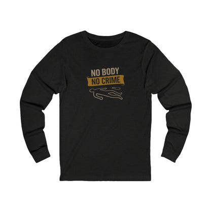 No Body, No Crime — Psych Crime Scene Retro Long Sleeve (Dark)