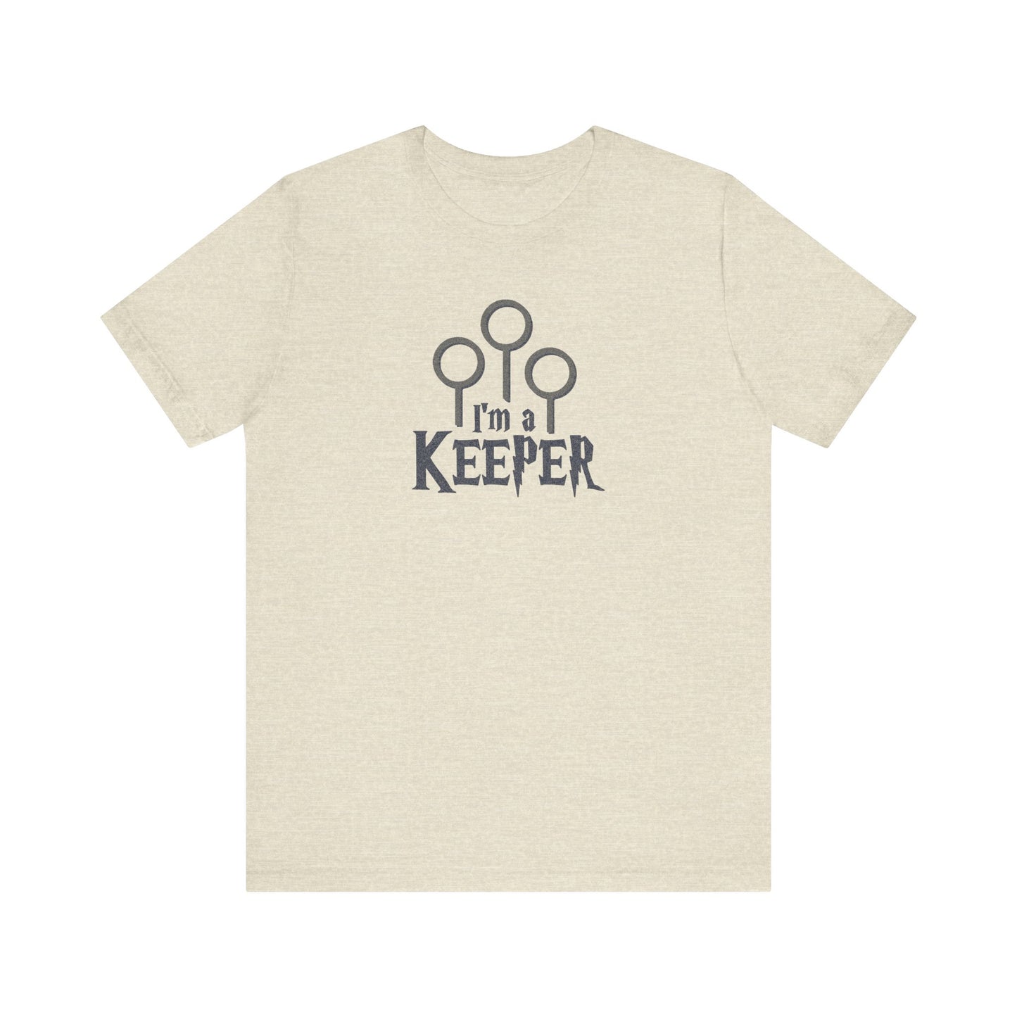 I’m a Keeper — Harry Potter Quidditch Retro Tee (Light)
