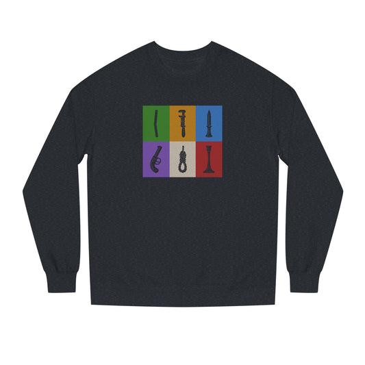 Six Ways Into the Evidence Locker — Clue Retro Sweatshirt (Dark)