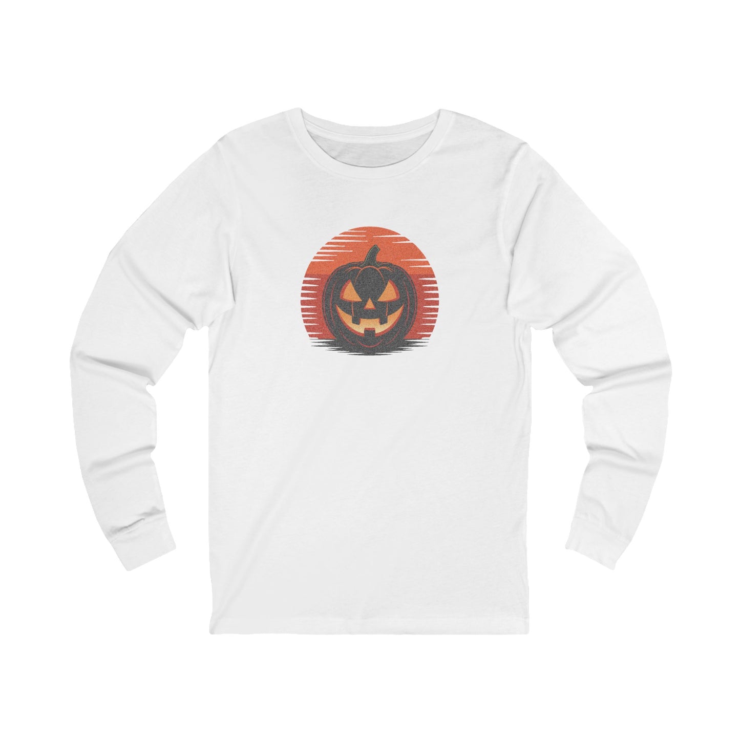Retro Jack: Sliced Sunset — Halloween Long Sleeve (Light)