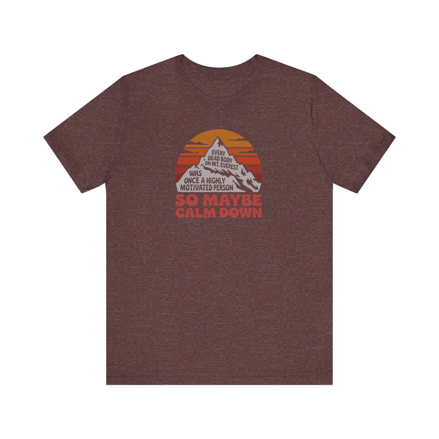 Everything in Moderation (Especially Fitness) – Mount Everest Retro Tee (Dark)