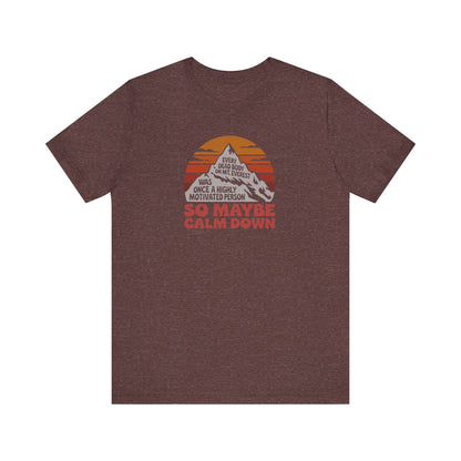 Everything in Moderation (Especially Fitness) – Mount Everest Retro Tee (Dark)