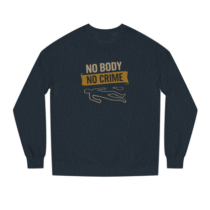 No Body, No Crime — Psych Crime Scene Retro Sweatshirt (Dark)