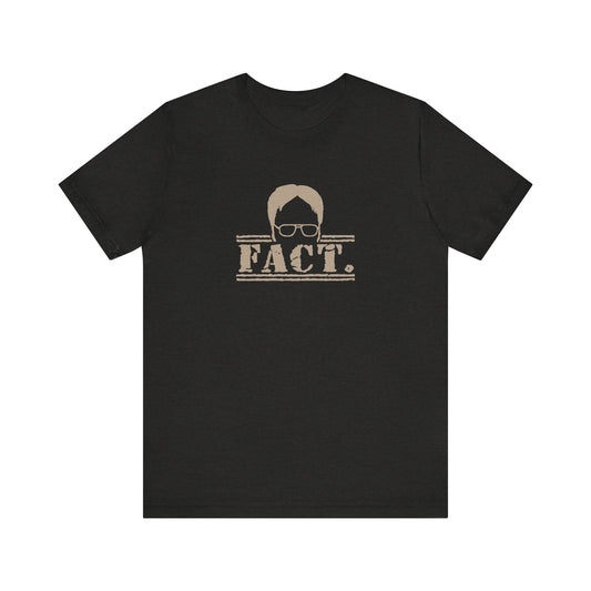 Dwight Schrute FACT. — The Office-Inspired Retro Tee (Dark)