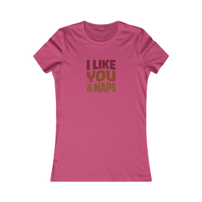 I Like You & Naps (Warm Gradient) — Retro Loungewear Women's Tee (Light)