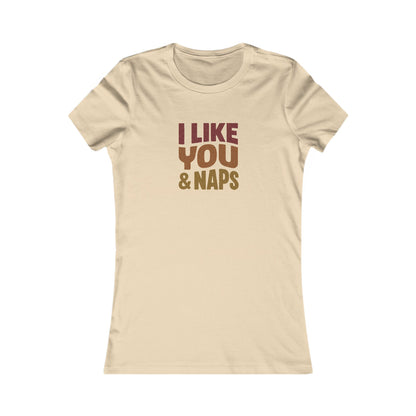 I Like You & Naps (Warm Gradient) — Retro Loungewear Women's Tee (Light)