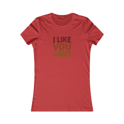 I Like You & Naps (Warm Gradient) — Retro Loungewear Women's Tee (Light)