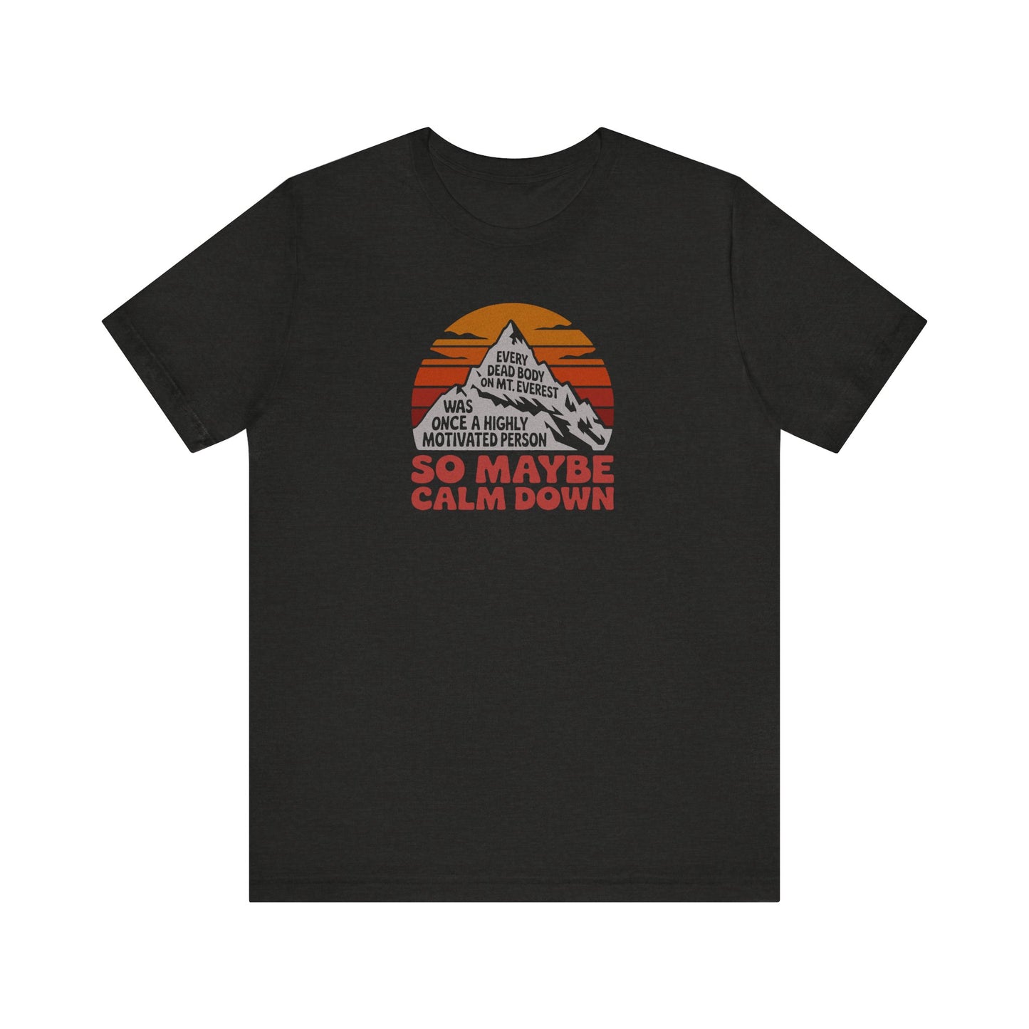 Everything in Moderation (Especially Fitness) – Mount Everest Retro Tee (Dark)