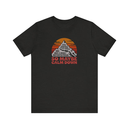 Everything in Moderation (Especially Fitness) – Mount Everest Retro Tee (Dark)
