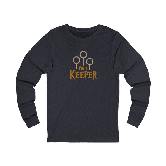 I’m a Keeper — Harry Potter Quidditch Retro Long Sleeve (Dark)