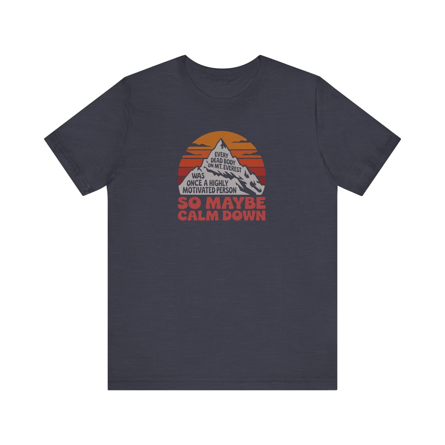 Everything in Moderation (Especially Fitness) – Mount Everest Retro Tee (Dark)
