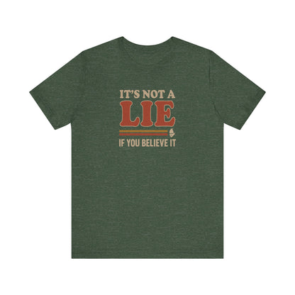 It’s Not a Lie, If You Believe It — George Costanza Retro Tee (Dark)