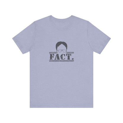 Dwight Schrute FACT. — The Office-Inspired Retro Tee (Light)