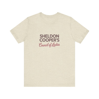 Sheldon Cooper’s Council of Ladies — TBBT Retro Tee (Light)