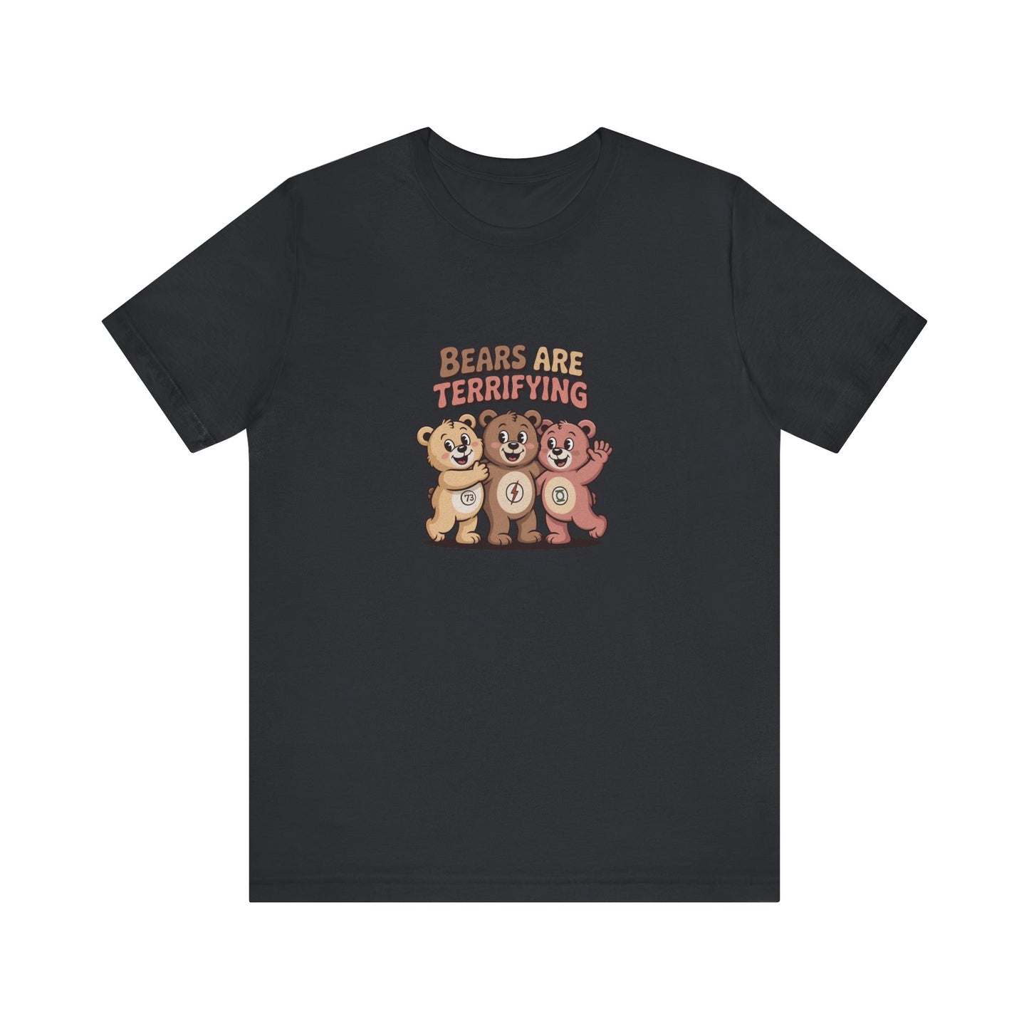 Bears Are Terrifying (Cute Remix) — Retro Tee (Dark)