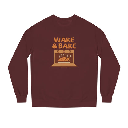 Wake & Bake — Retro Thanksgiving Turkey Sweatshirt (Dark)