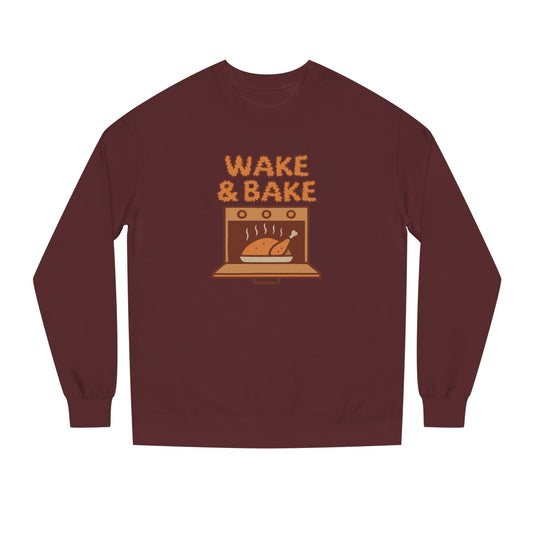 Wake & Bake — Retro Thanksgiving Turkey Sweatshirt (Dark)