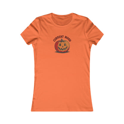 Current Mood (Classic Pumpkin) — Retro Halloween Women's Tee (Light)