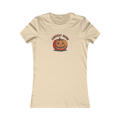 Current Mood (Classic Pumpkin) — Retro Halloween Women's Tee (Light)