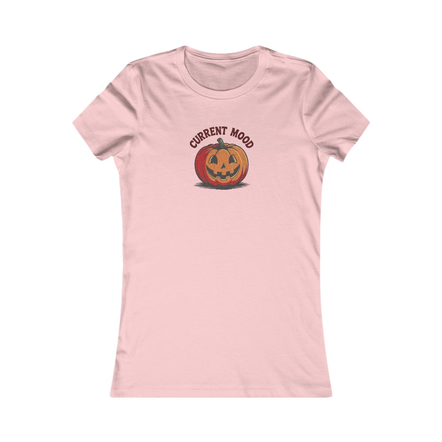 Current Mood (Classic Pumpkin) — Retro Halloween Women's Tee (Light)
